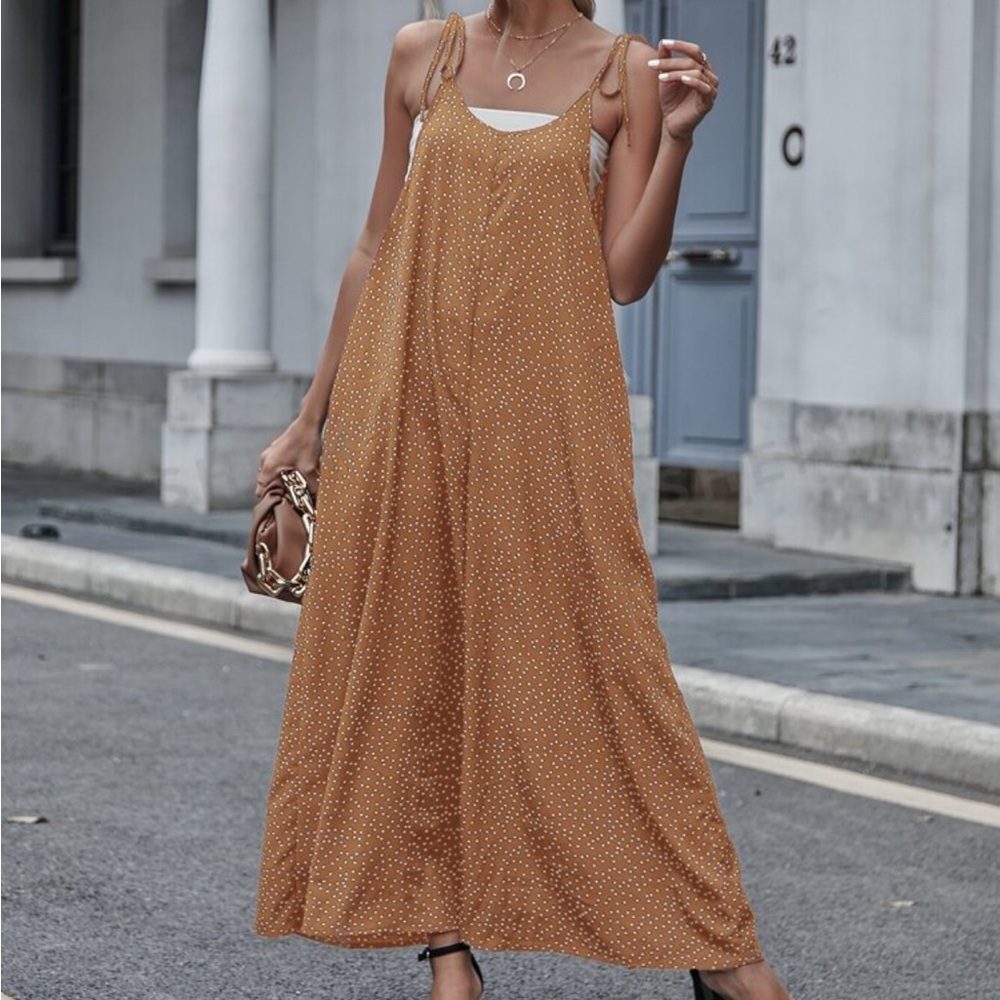 Rust Tie Jumpsuit